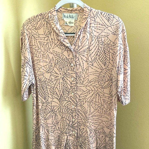 ✨SOLD✨ VTG Nicole Miller • Shirt Dress - Picture 4 of 16